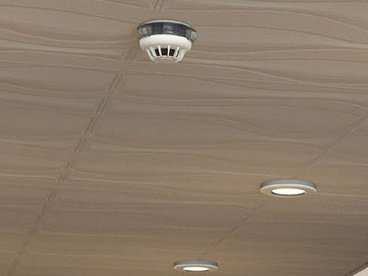 Smoke detector product installed on roof